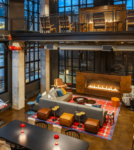 Moxy hotel lounge